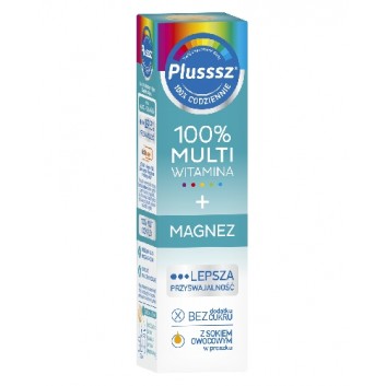 Plusssz 100% Multiwitamina + Magnez 20 tabletek musujących