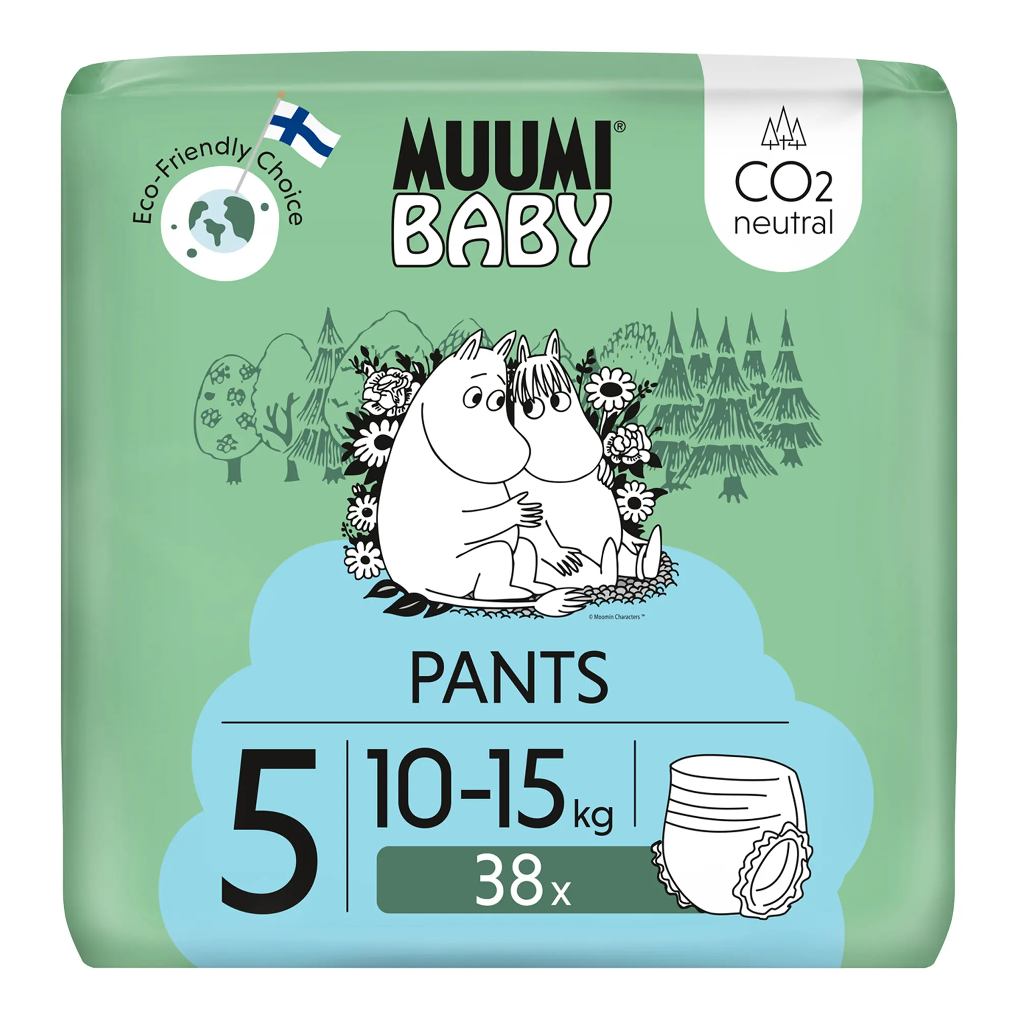 Muumi Baby Pants Pieluchomajtki 5 (10-15 kg) 38 sztuk zdjęcie
