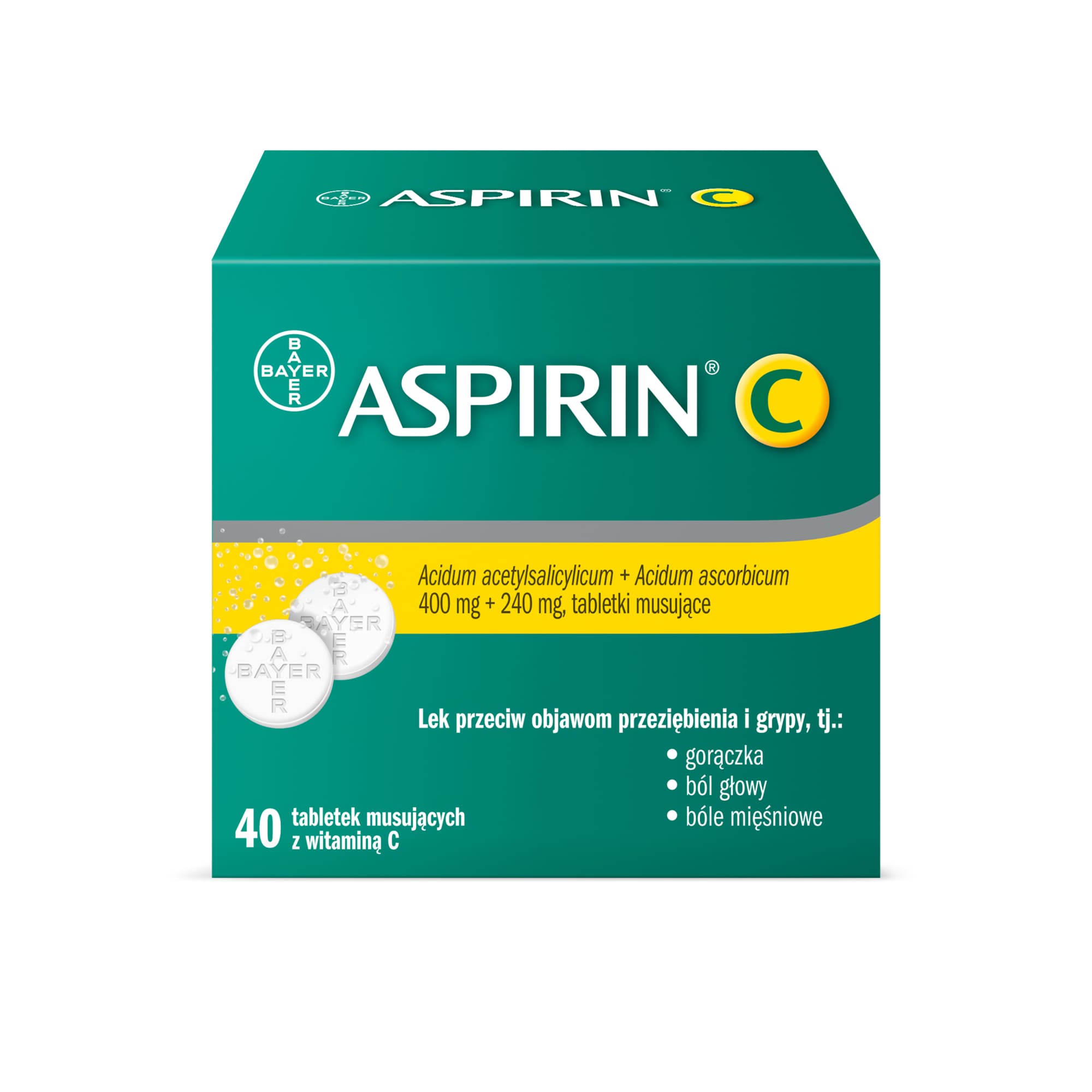 Aspirin C 400 mg + 240 mg 40 tabletek musujących zdjęcie