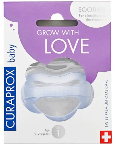 Curaprox Baby smoczek korekcyjny dla niemowląt niebieski (rozmiar 1) 1 sztuka zdjęcie