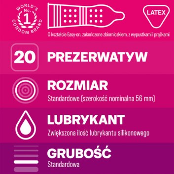Durex Pleasure Mix Prezerwatywy, 40 sztuk