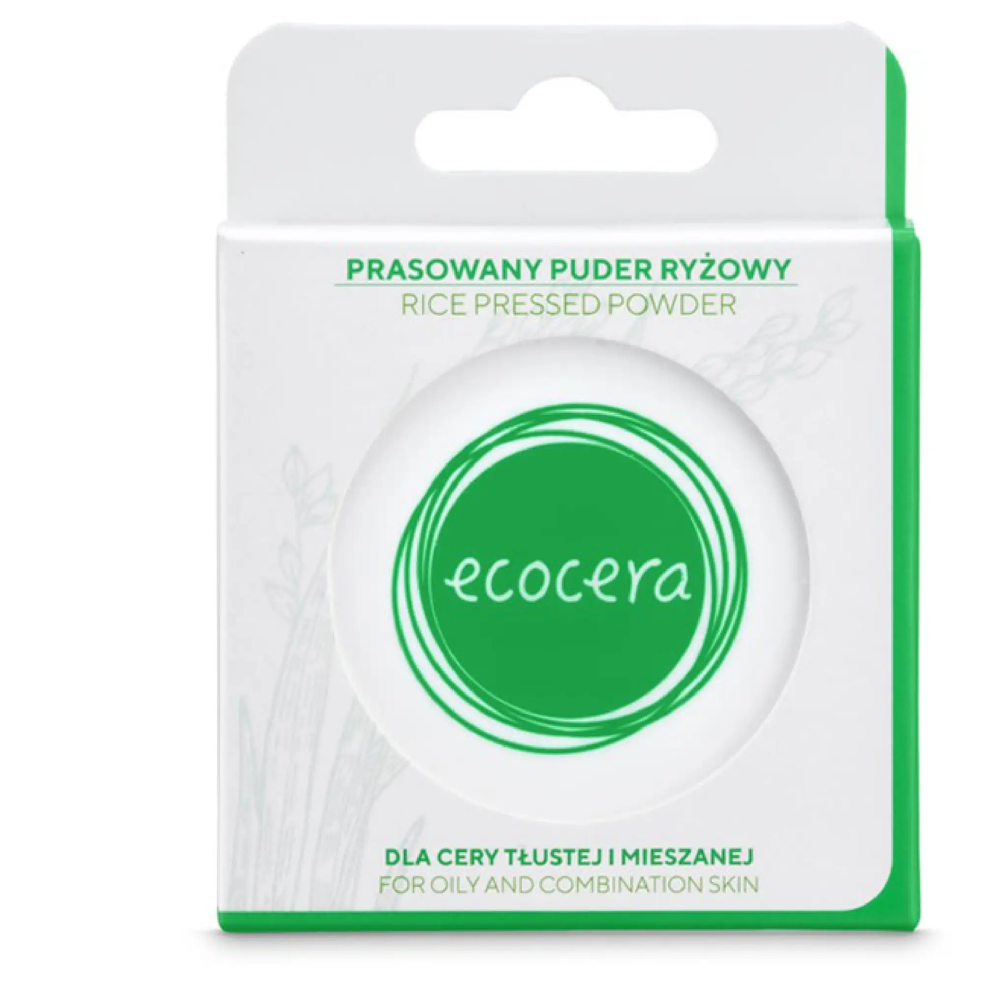 Ecocera naturalny prasowany puder ryżowy dla cery tłustej i mieszanej 10 g zdjęcie