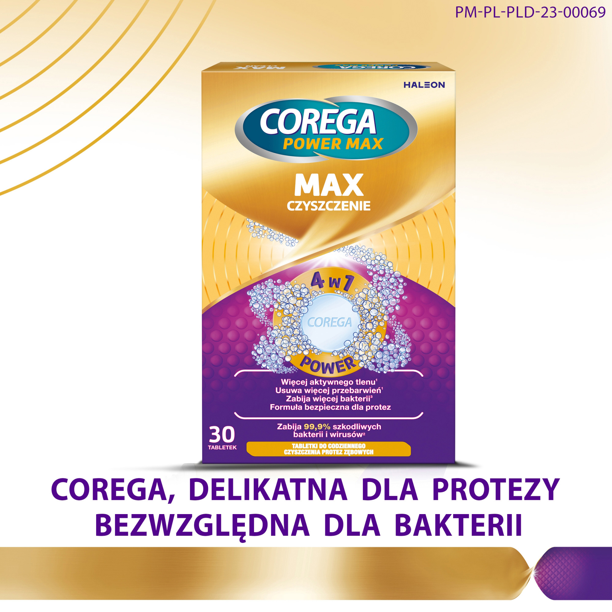 Corega Power Max, tabletki do codziennego czyszczenia protez zębowych, 30 sztuk