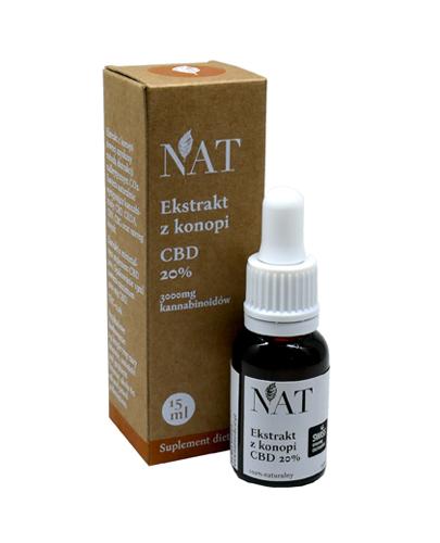 NAT Olejek Konopny CBD 20% - 15 ml - cena, opinie, właściwości  zdjęcie