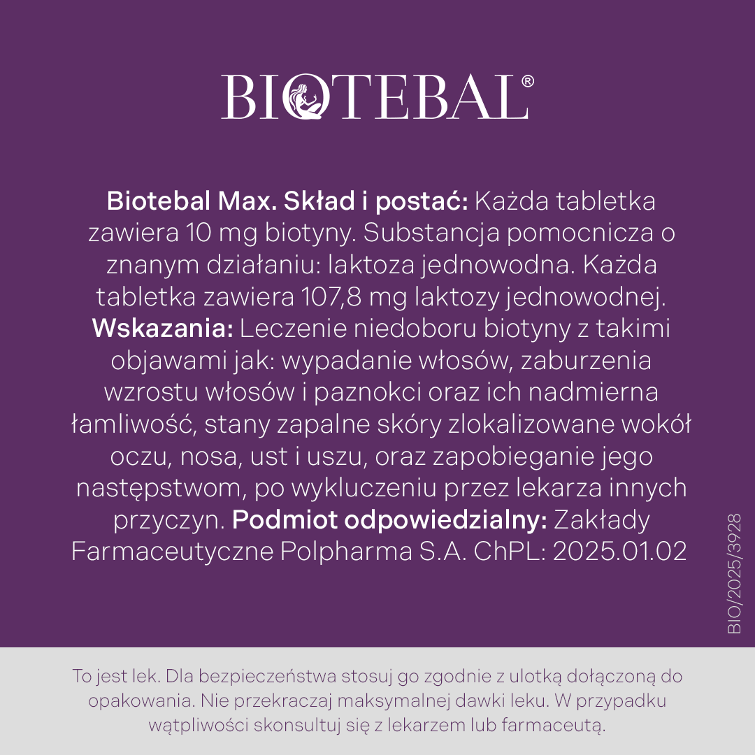 Biotebal Max, 10 mg, tabletki, 60 sztuk