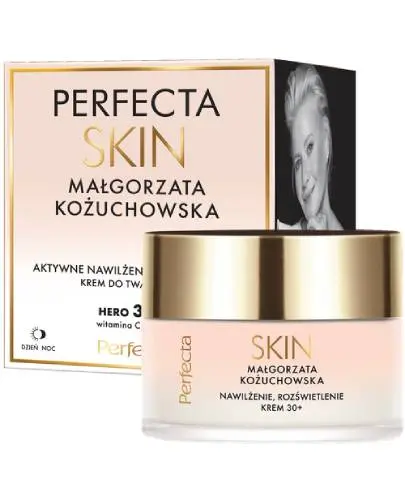 Perfecta Skin, Krem do twarzy nawilżająco-rozświetlający na dzień i noc 30+, 50 ml zdjęcie