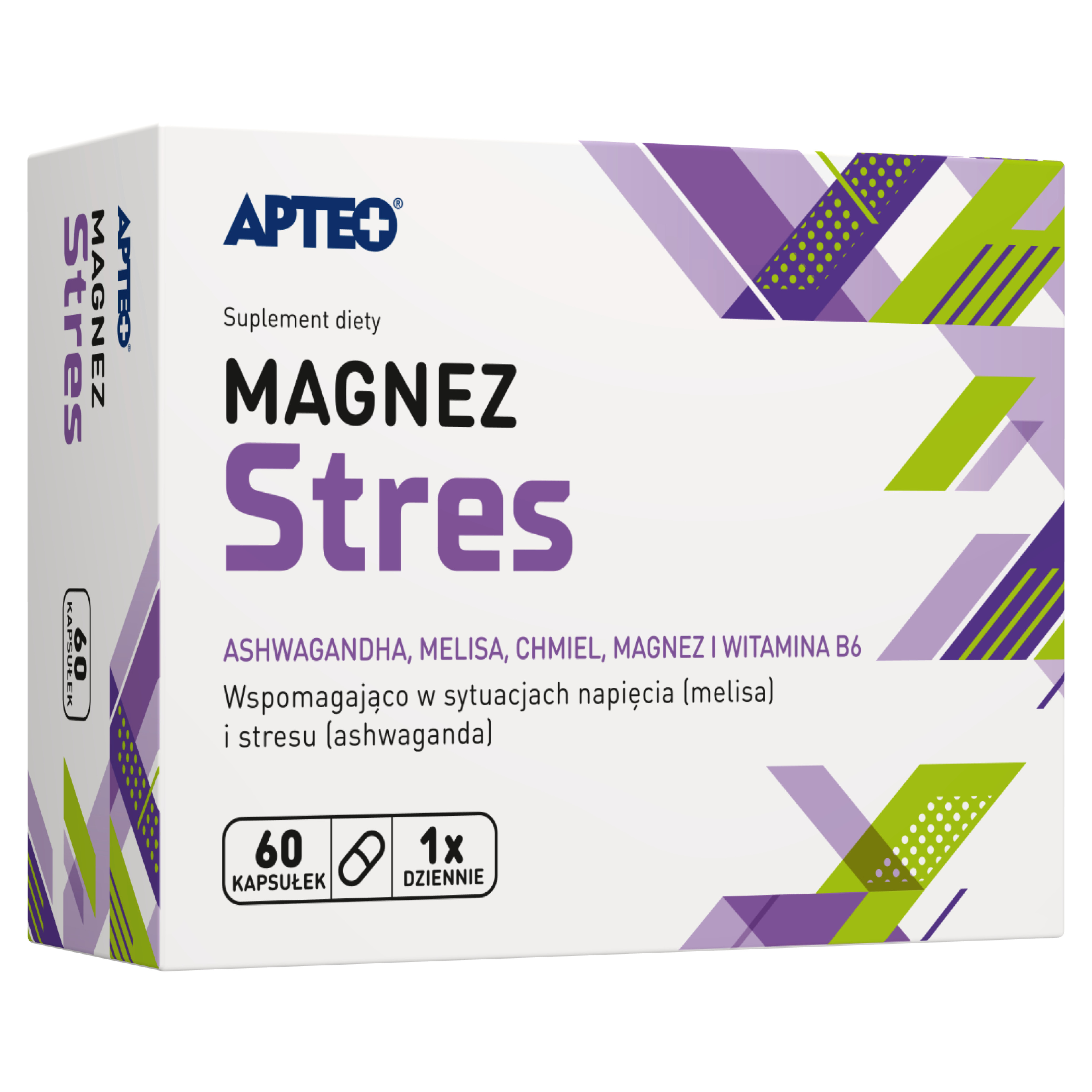Apteo Magnez Stres 60 kapsułek