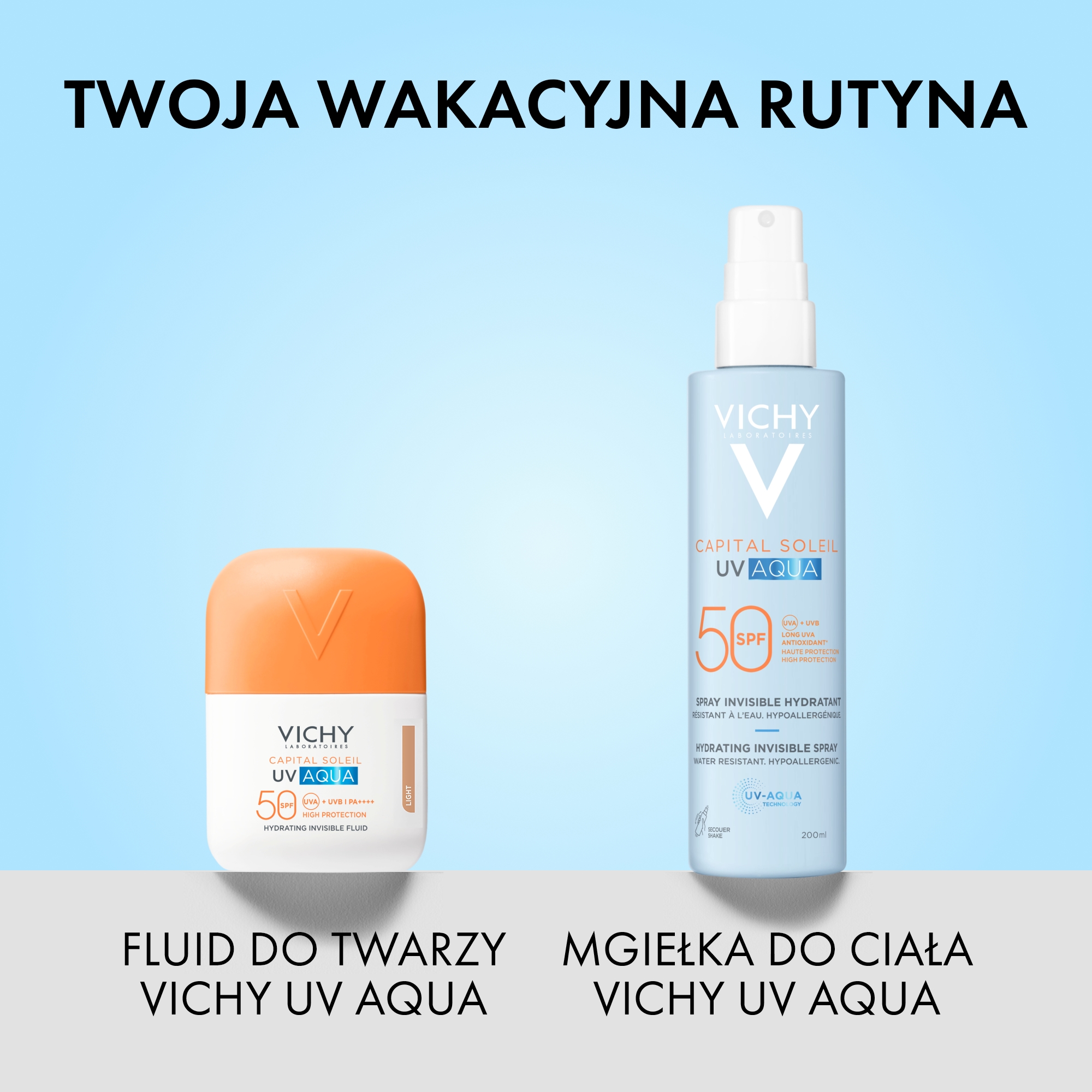 Vichy Capital Soleil UV-Aqua, nawilżający fluid koloryzujący do twarzy SPF 50, 50 ml