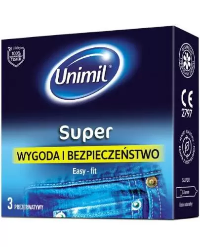 Unimil Super prezerwatywy 3 sztuki zdjęcie