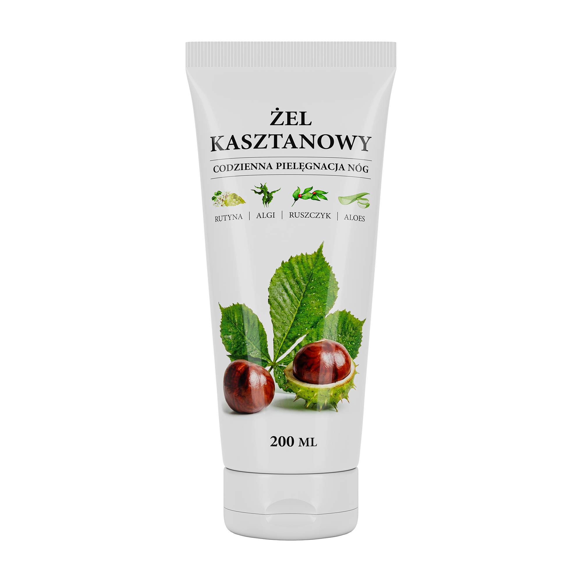VIRDE Kasztanowy żel z ruszczykiem, algami i rutyną 200 ml