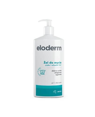 Eloderm, Żel do mycia ciała i włosów skóra sucha, atopowa, egzema 2w1 od 1 dnia życia, 750 ml zdjęcie