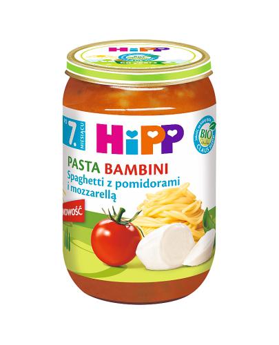 HiPP BIO od pokoleń, Spaghetti z pomidorami i mozarellą, po 7. m-cu, 220 g zdjęcie