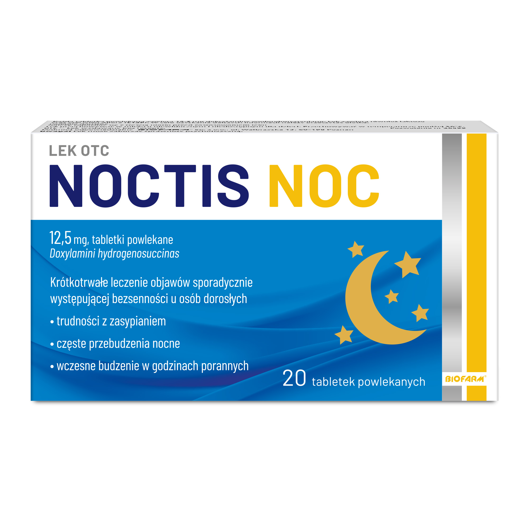 Noctis Noc 12,5 mg, tabletki powlekane, 20 sztuk zdjęcie