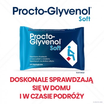Procto-Glyvenol Soft, nawilżane chusteczki dla osób z hemoroidami, 30 sztuk