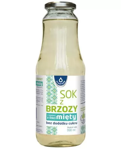 Oleofarm sok z brzozy z naparem z liści mięty 990 ml zdjęcie