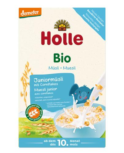 Holle Bio Kaszka junior musli wieloziarnista z corn flakes od 10. miesiąca - 250 g - cena, opinie, skład  zdjęcie