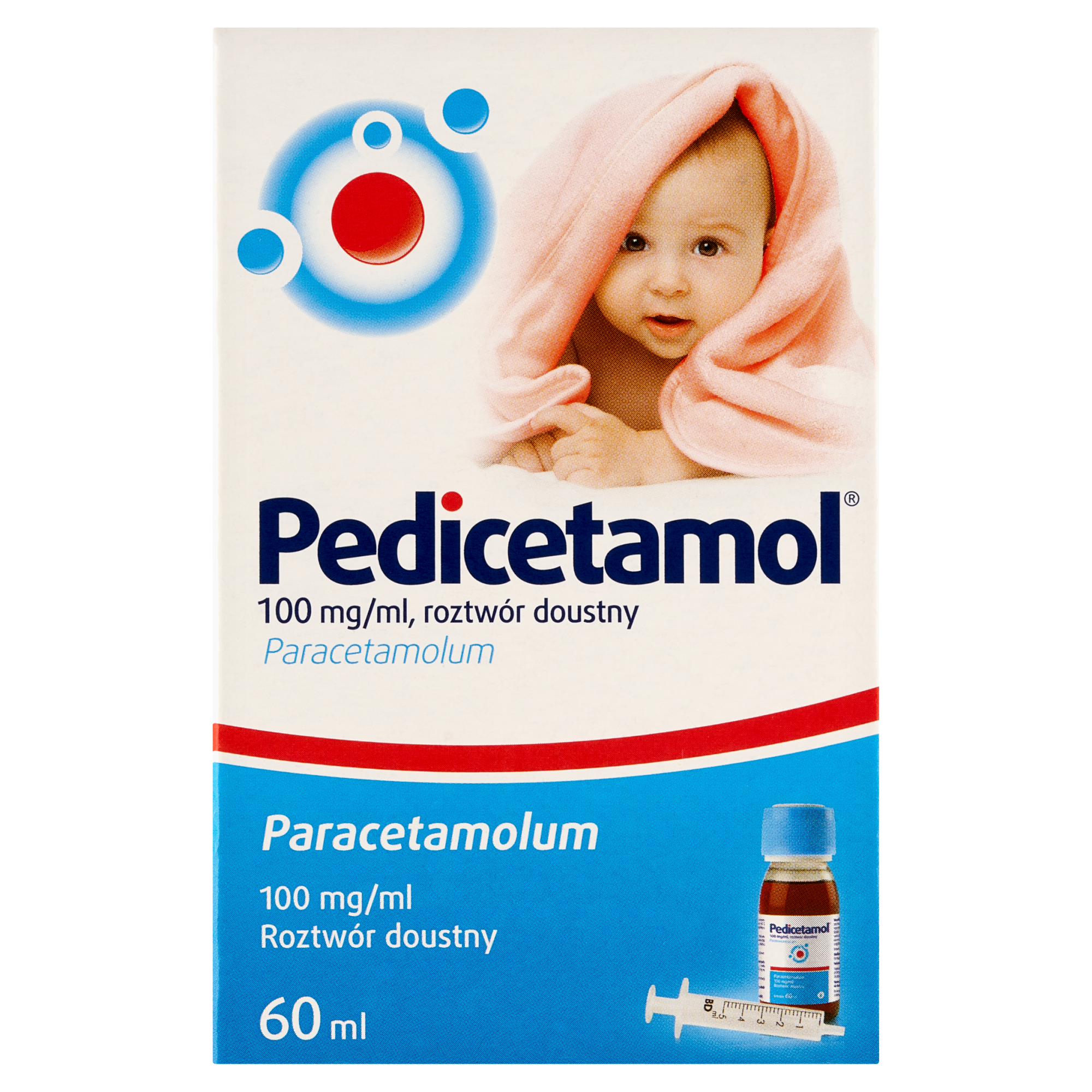 Pedicetamol, 100 mg/ml, roztwór doustny, 60 ml zdjęcie