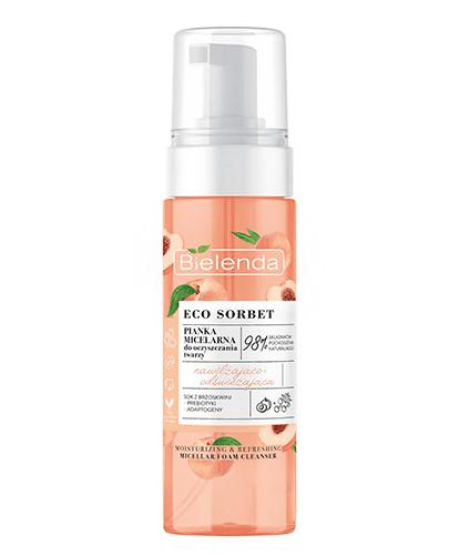 Bielenda Eco Sorbet Brzoskwinia Pianka micelarna do oczyszczania twarzy nawilżająco - odświeżająca - 150 ml - cena, opinie, stosowanie zdjęcie