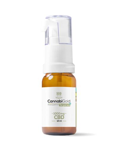 CannabiGold Terpenes+ CBD 1000 mg Kannabidiol i terpeny w oleju tłoczonym na zimno z nasion konopi włóknistych - 12 ml zdjęcie