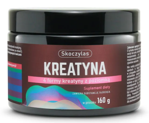 Skoczylas Kreatyna 4 formy kreatyny z poziomką, 160 g zdjęcie