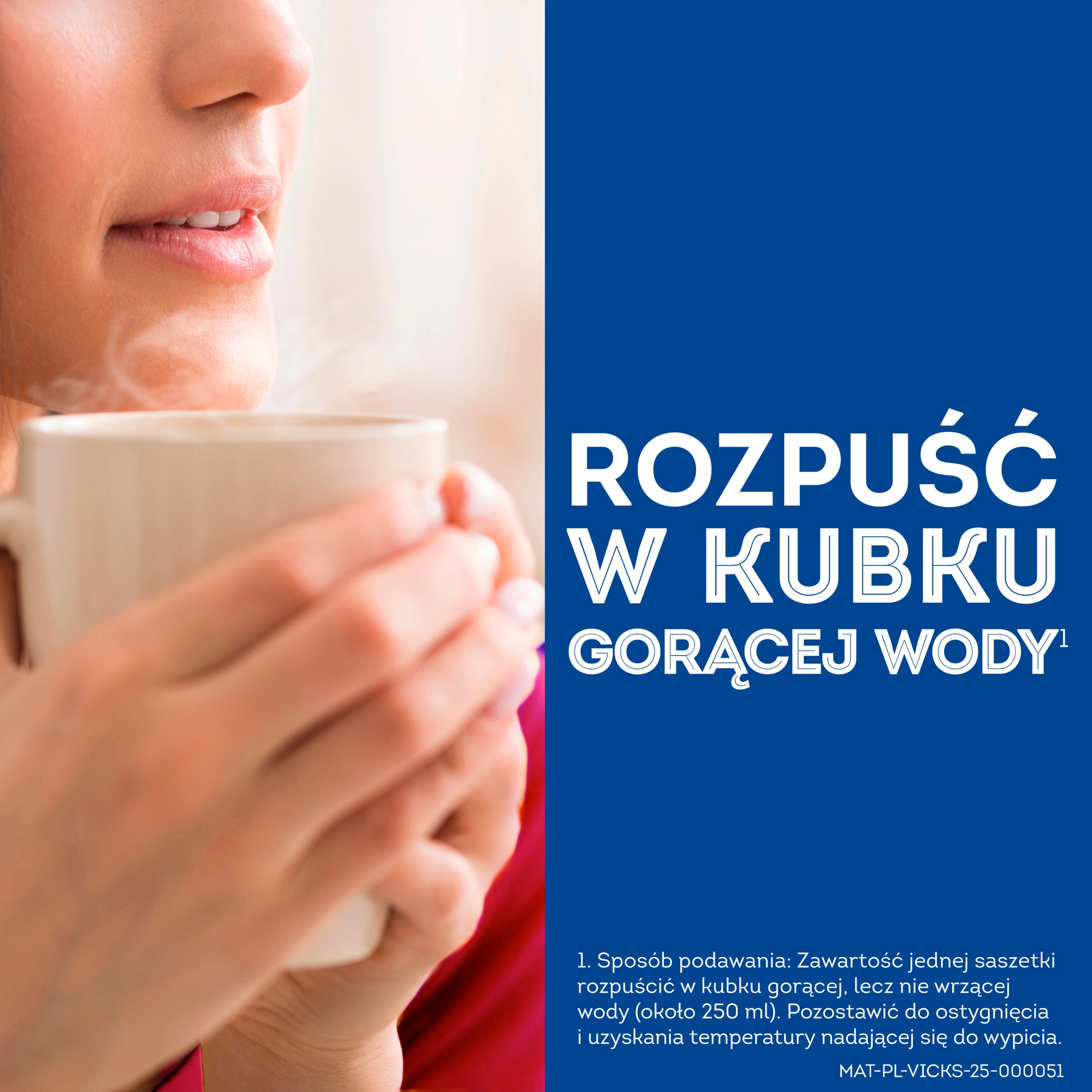 Vicks AntiGrip Max 1000 mg + 16 mg + 4 mg o aromacie pomarańczowym 10 saszetek