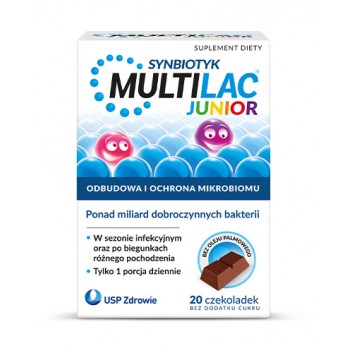 Multilac Junior synbiotyk (probiotyk + prebiotyk), 20 sztuk