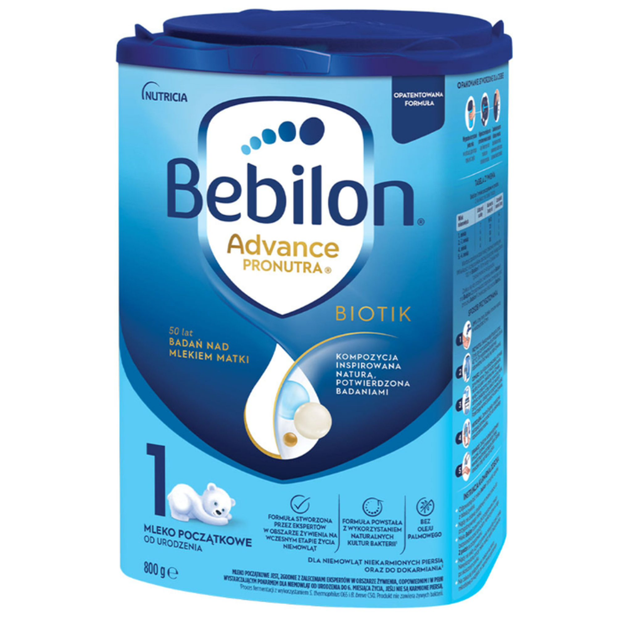 Bebilon 1 Advance Pronutra, mleko początkowe od urodzenia, 800 g zdjęcie