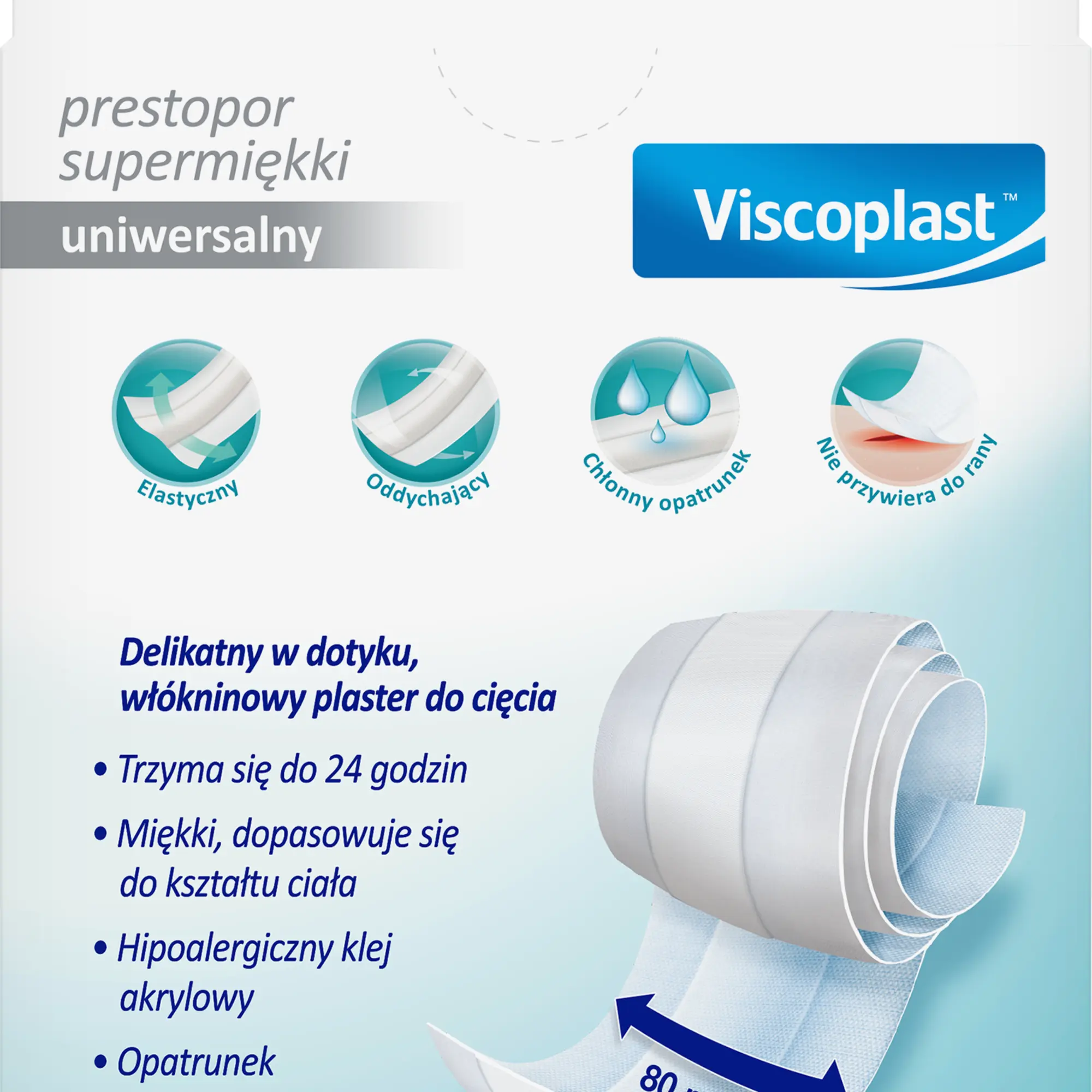 Viscoplast Prestopor supermiękki uniwersalny 1 m x 8 cm 1 sztuka