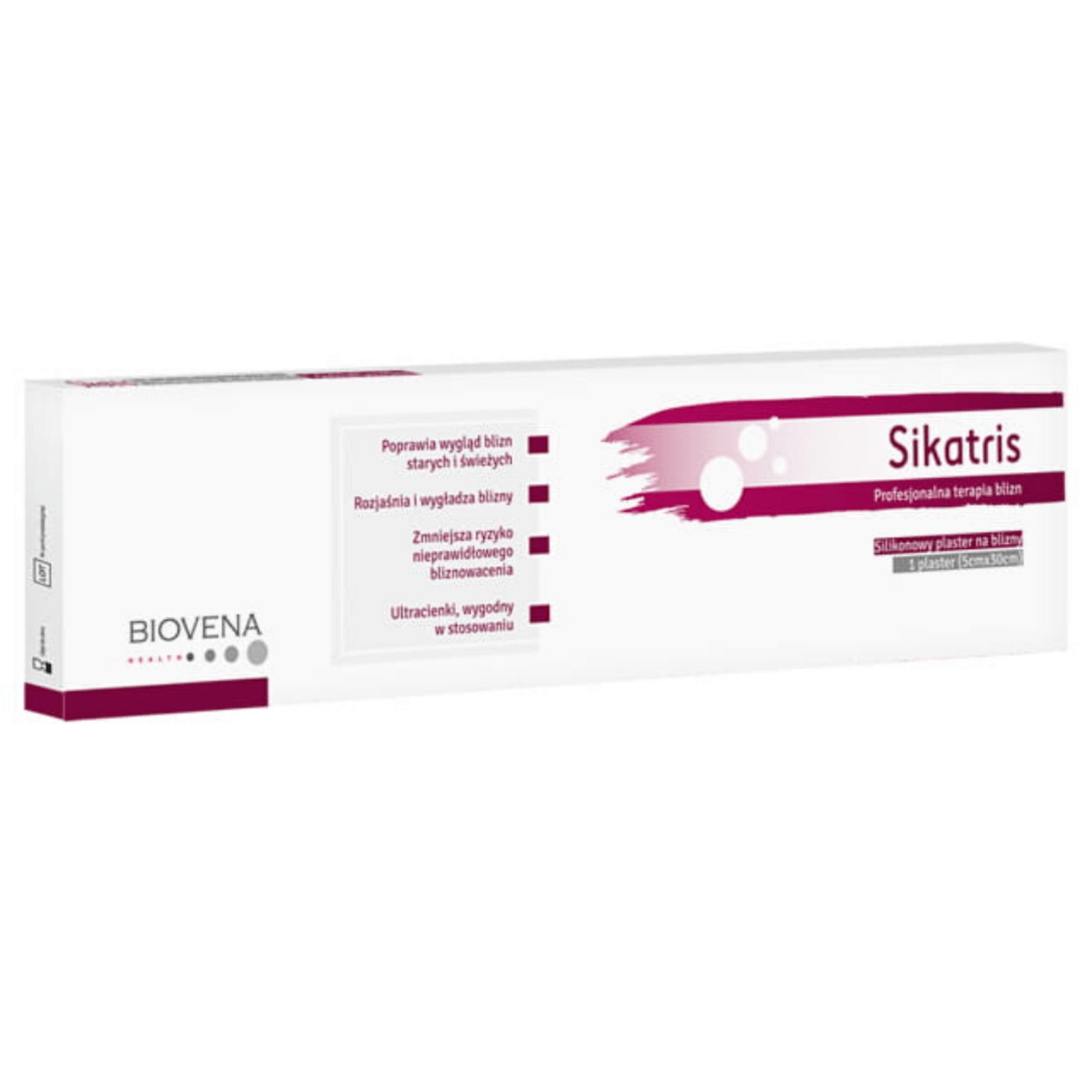 SIKATRIS Silikonowe plastry na blizny 5cm x 30cm - 1 szt. zdjęcie