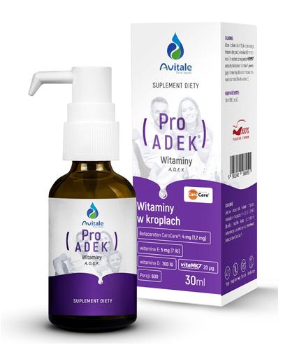 AVITALE Krople Pro ADEK - 30 ml - odporność, układ kostny, skóra - cena, opinie, wskazania zdjęcie