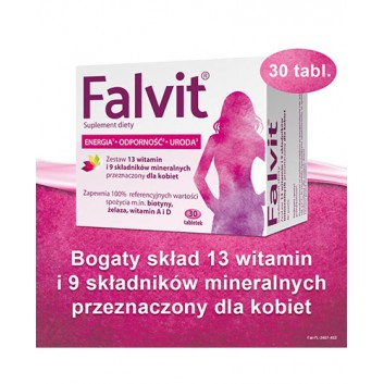 FALVIT zestaw witamin i minerałów dla kobiet, 30 tabletek