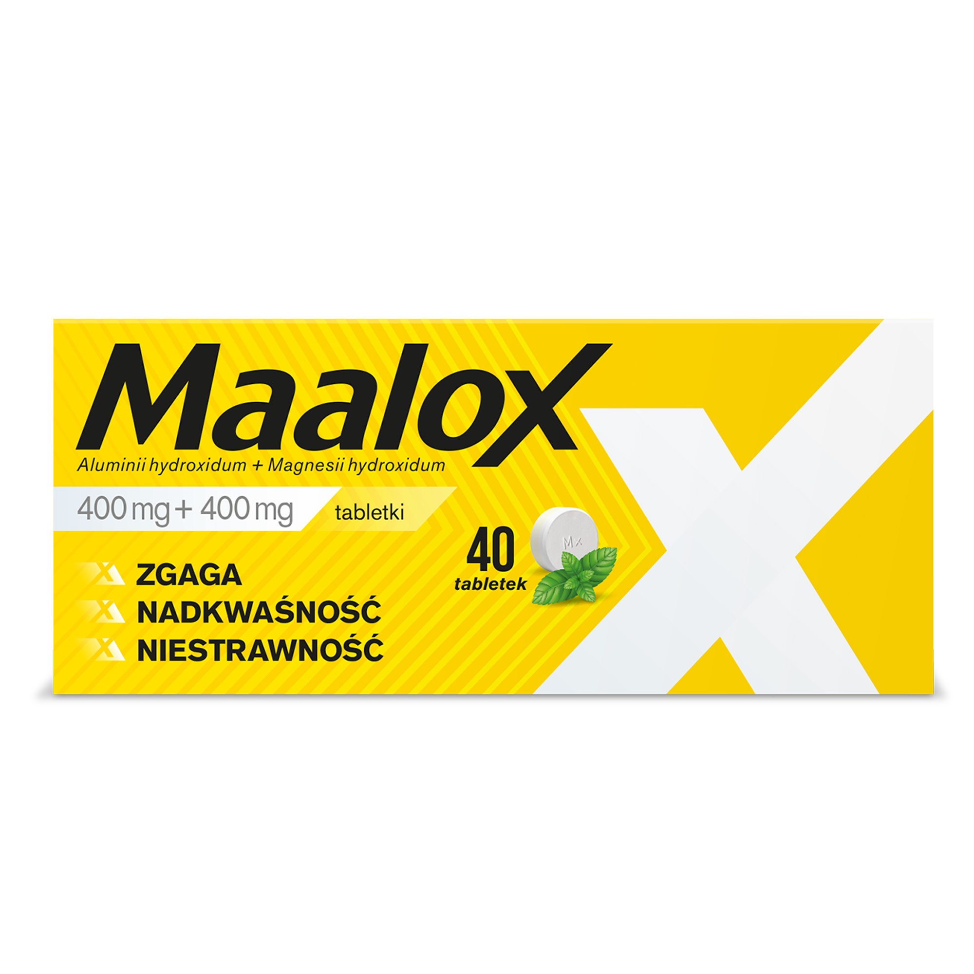 Maalox 400 mg + 400 mg 40 tabletek