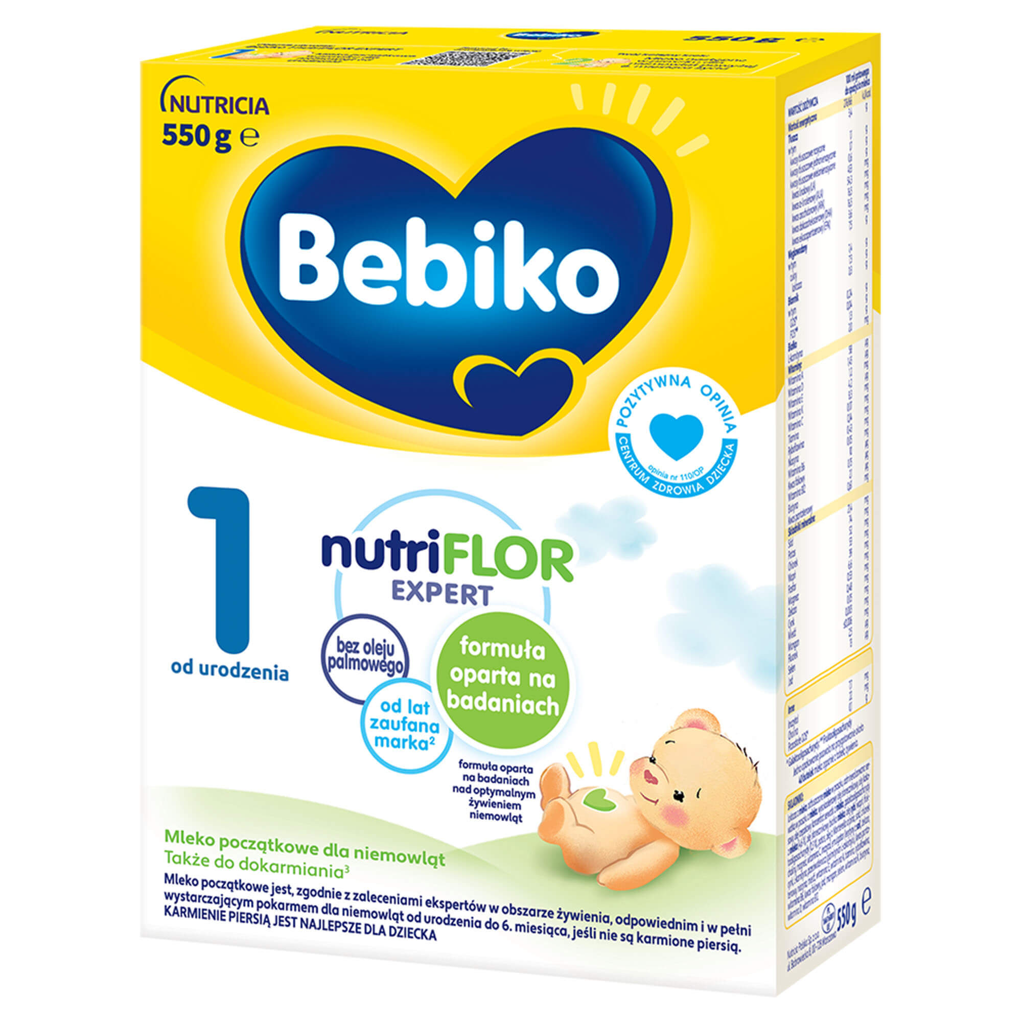 Bebiko 1 Nutriflor Expert, mleko początkowe dla niemowląt od urodzenia, 550 g zdjęcie
