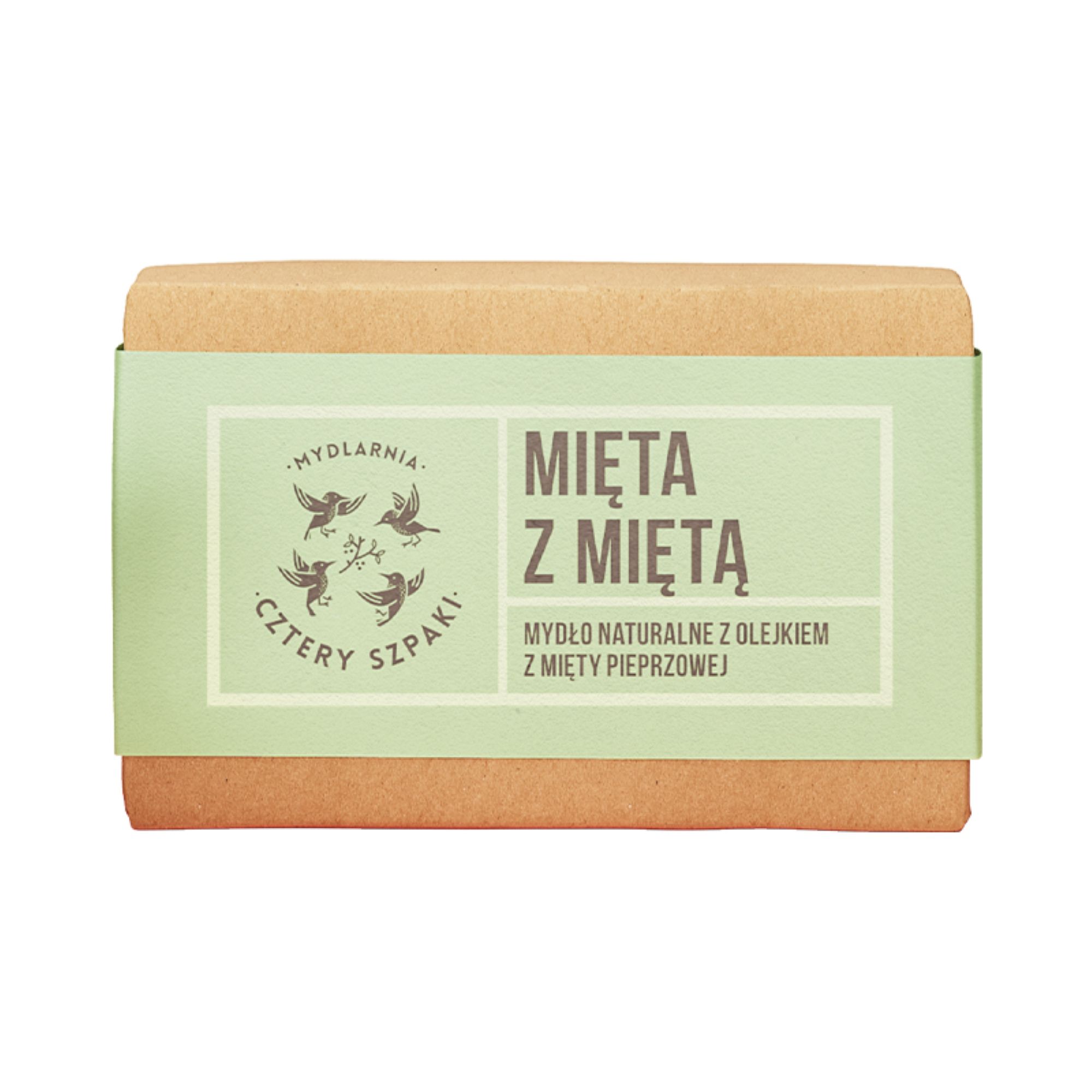 Mydlarnia Cztery Szpaki Mięta z miętą Mydło naturalne z olejkiem z mięty pieprzowej, 110 g  zdjęcie
