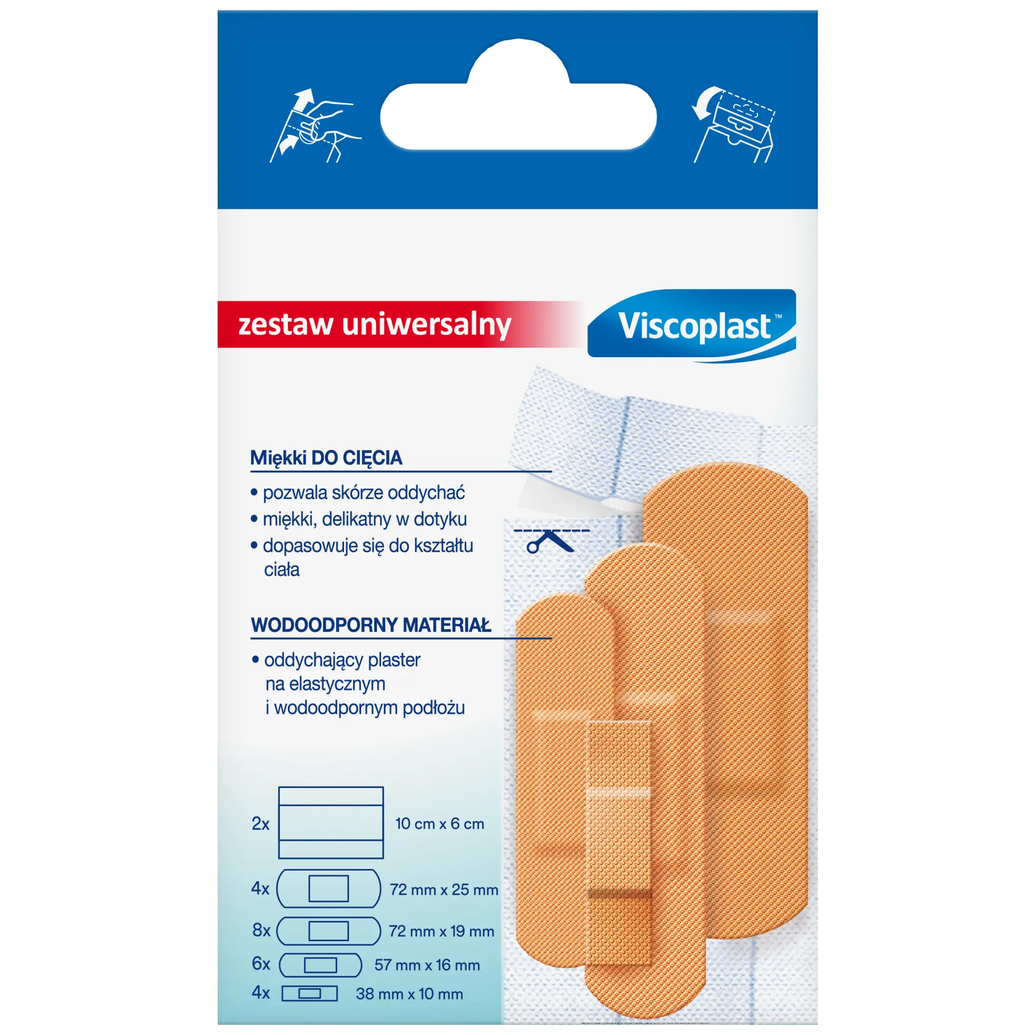 Viscoplast zestaw plastrów uniwersalny 24 sztuk