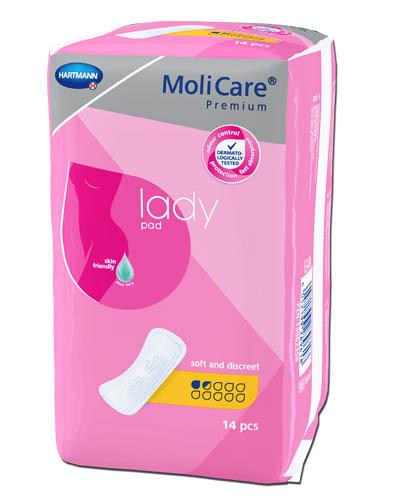 Hartmann MoliCare Premium lady pad 1,5 kropli, Anatomiczne wkłady chłonne,14 sztuk zdjęcie