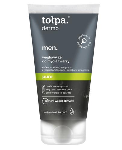 Tołpa Dermo Men Pure Węglowy żel do mycia twarzy - 150 ml - cena, opinie, właściwości  zdjęcie