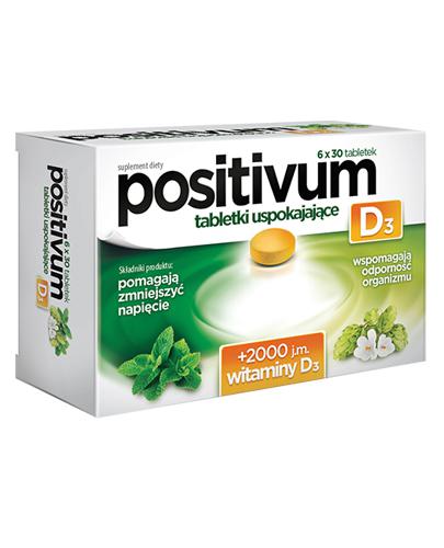 Positivum D3, tabletki uspokajające, 6 x 30 tabl., cena, opinie, składniki zdjęcie