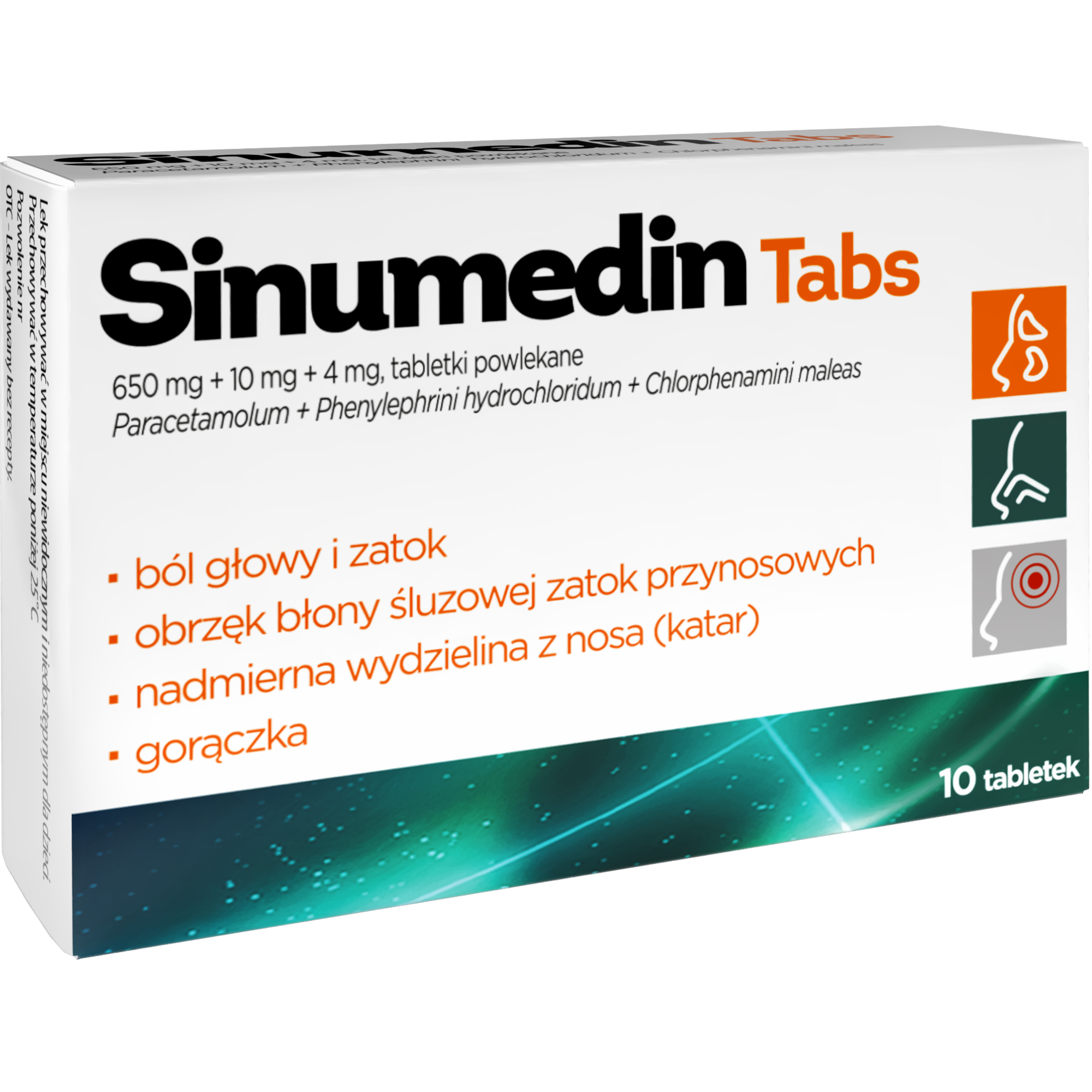 Sinumedin Tabs (650 mg + 10 mg + 4 mg), tabletki, 10 sztuk zdjęcie