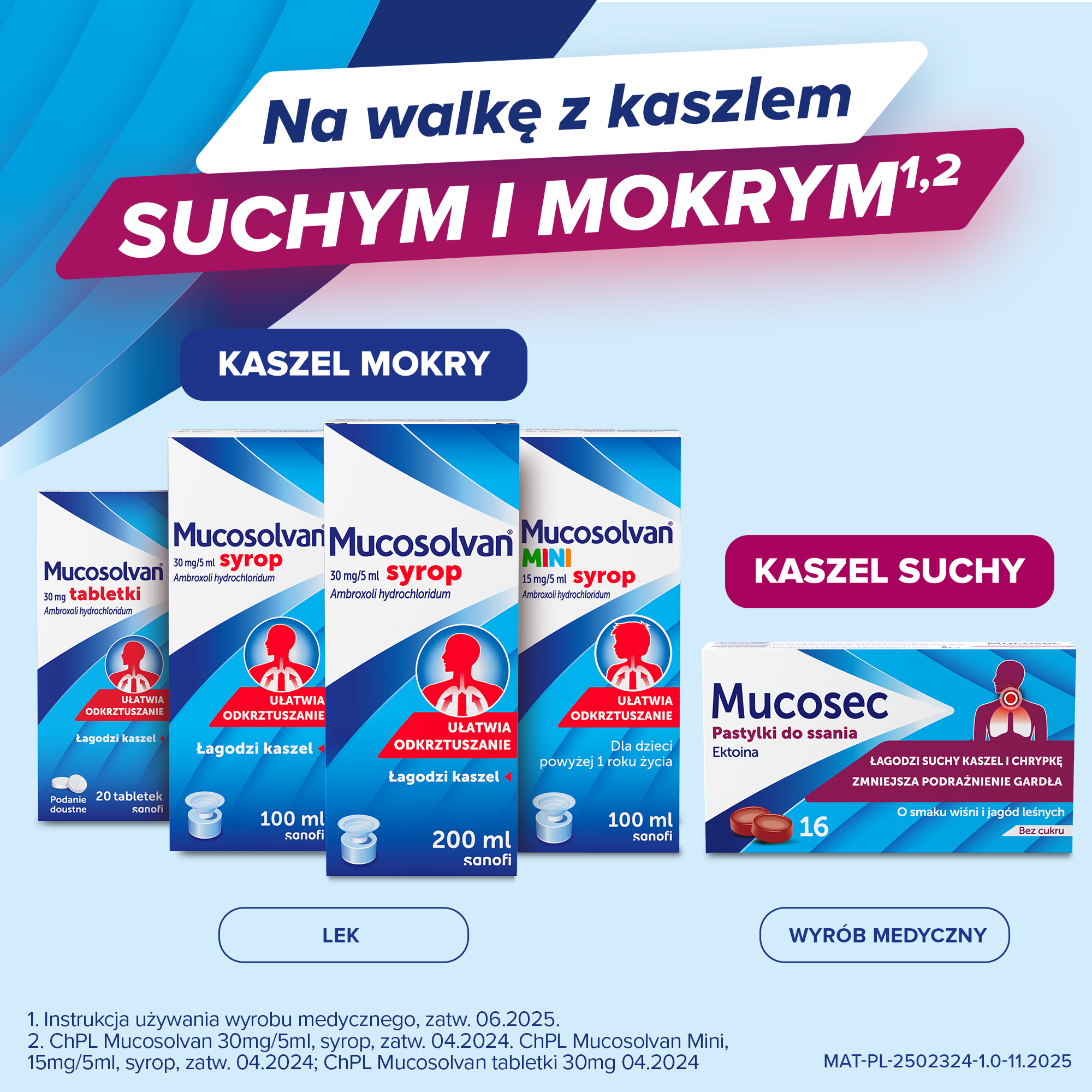 Mucosec, pastylki do ssania, 16 sztuk