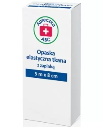 Apteczka ABC Opaska elastyczna tkana z zapinką 5 m x 8 cm 1 sztuka zdjęcie