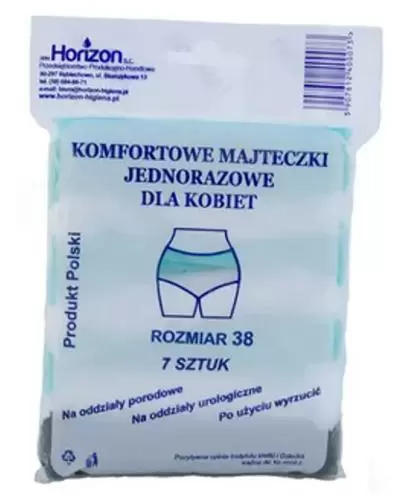 Horizon majtki jednorazowe dla kobiet rozmiar 38 7 sztuk zdjęcie