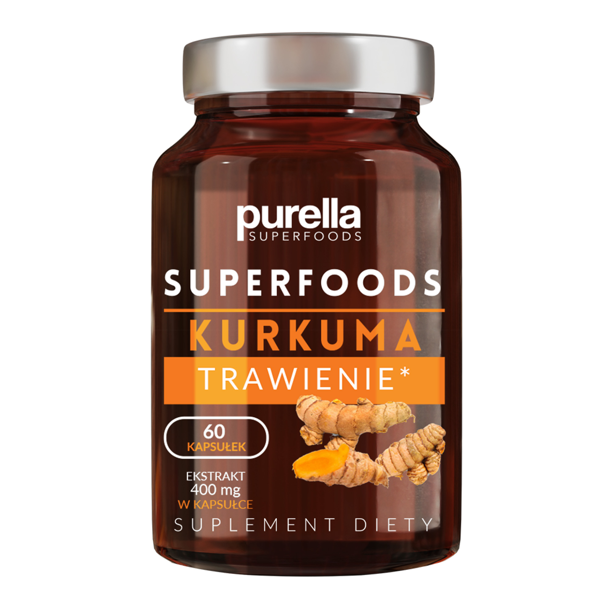 Purella Superfoods Kurkuma Trawienie 60 kapsułek zdjęcie