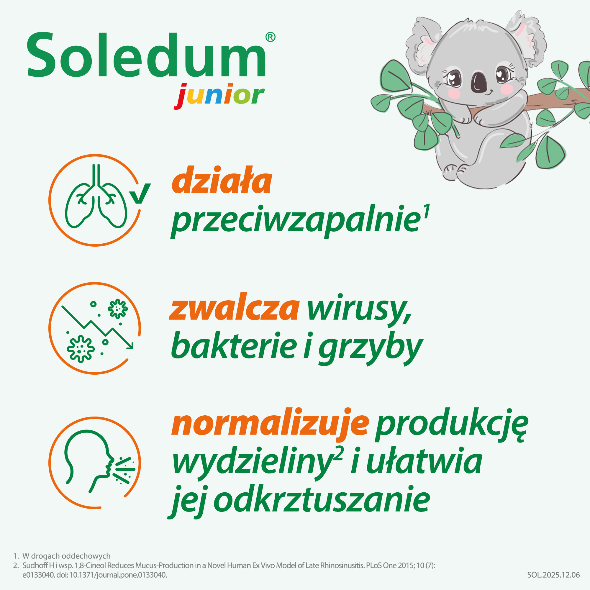 Soledum Junior, 100 mg, kapsułki dojelitowe, miękkie, 20 sztuk