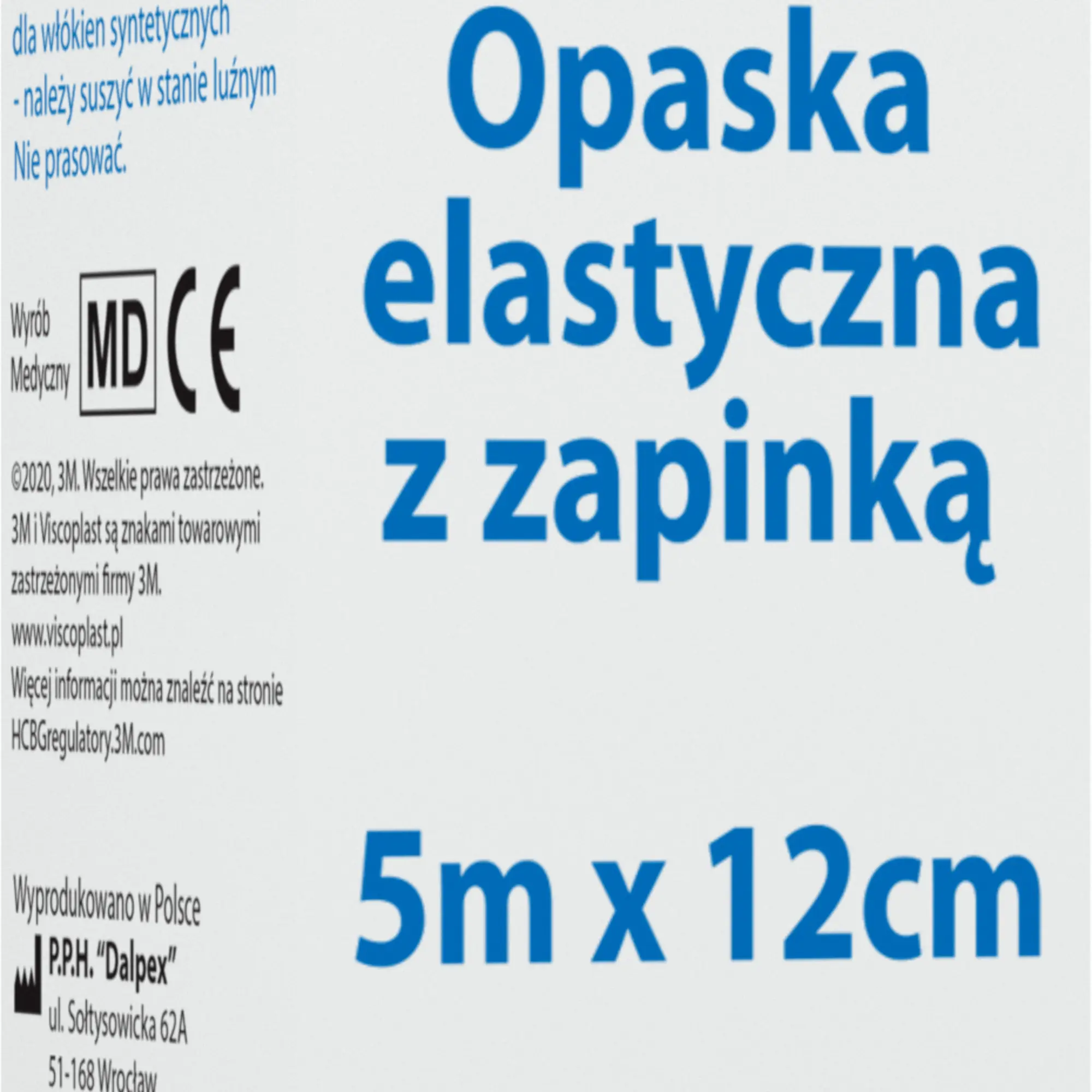 Viscoplast opaska elastyczna z zapinką 5m x 12cm 1 sztuka