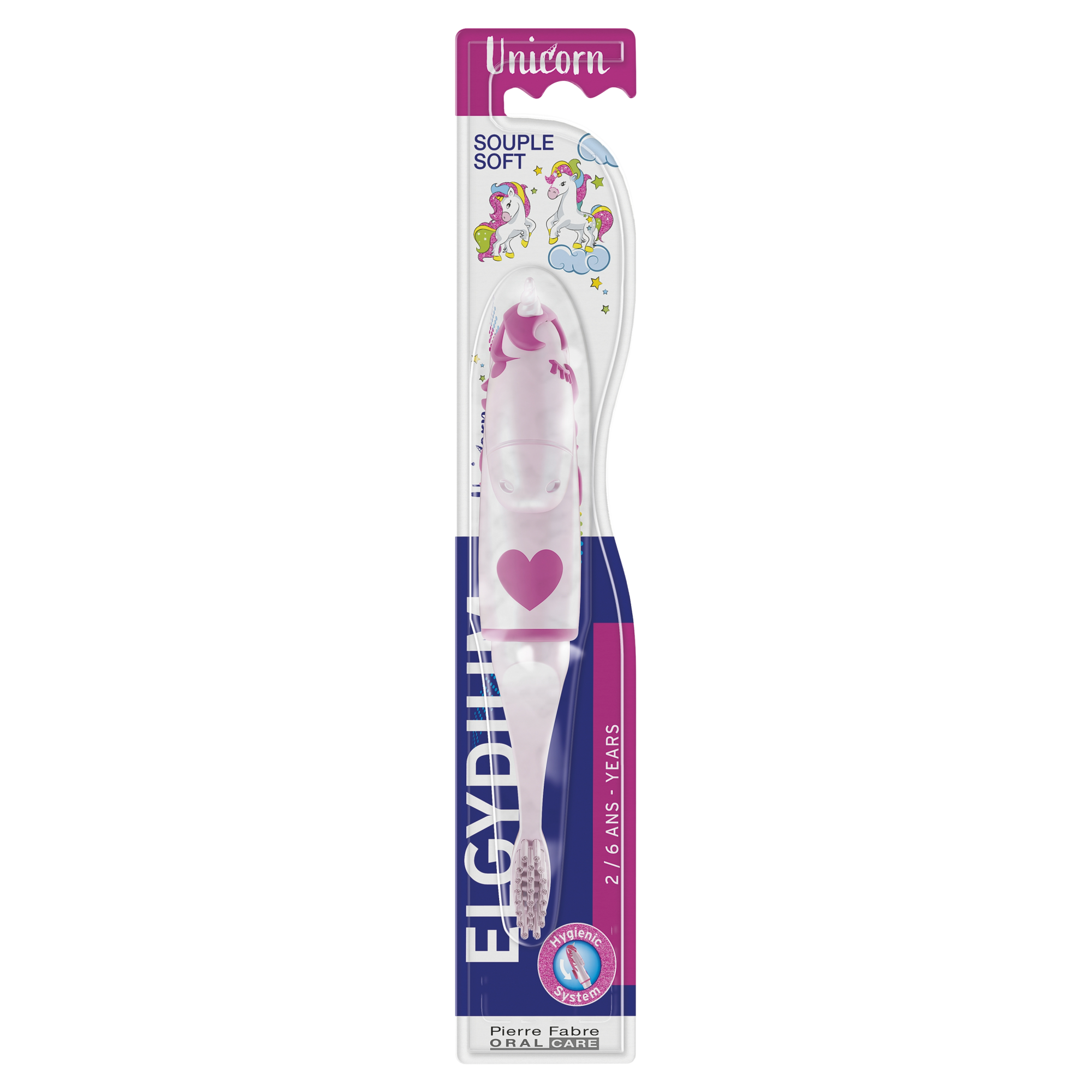 Elgydium Unicorn szczoteczka do zębów dla dzieci w wieku 2-6 lat, 1 sztuka zdjęcie