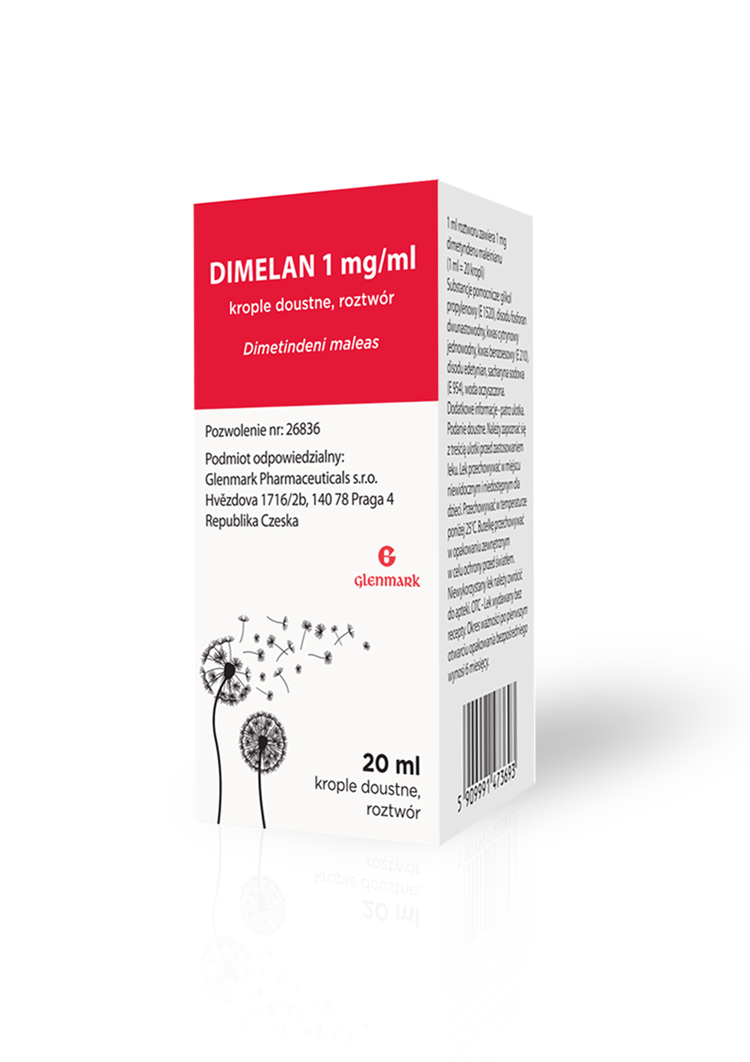 Dimelan, 1 mg/ml, krople doustne, 20 ml