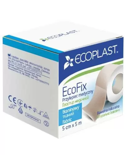 EcoPlast EcoFix przylepiec medyczny tkaninowy 5 cm x 5 m 1 sztuka zdjęcie