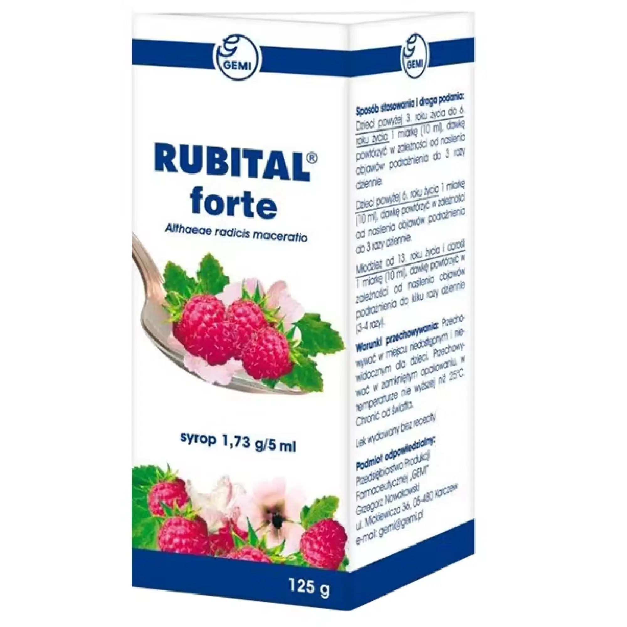 Rubital Forte, syrop, 125 g