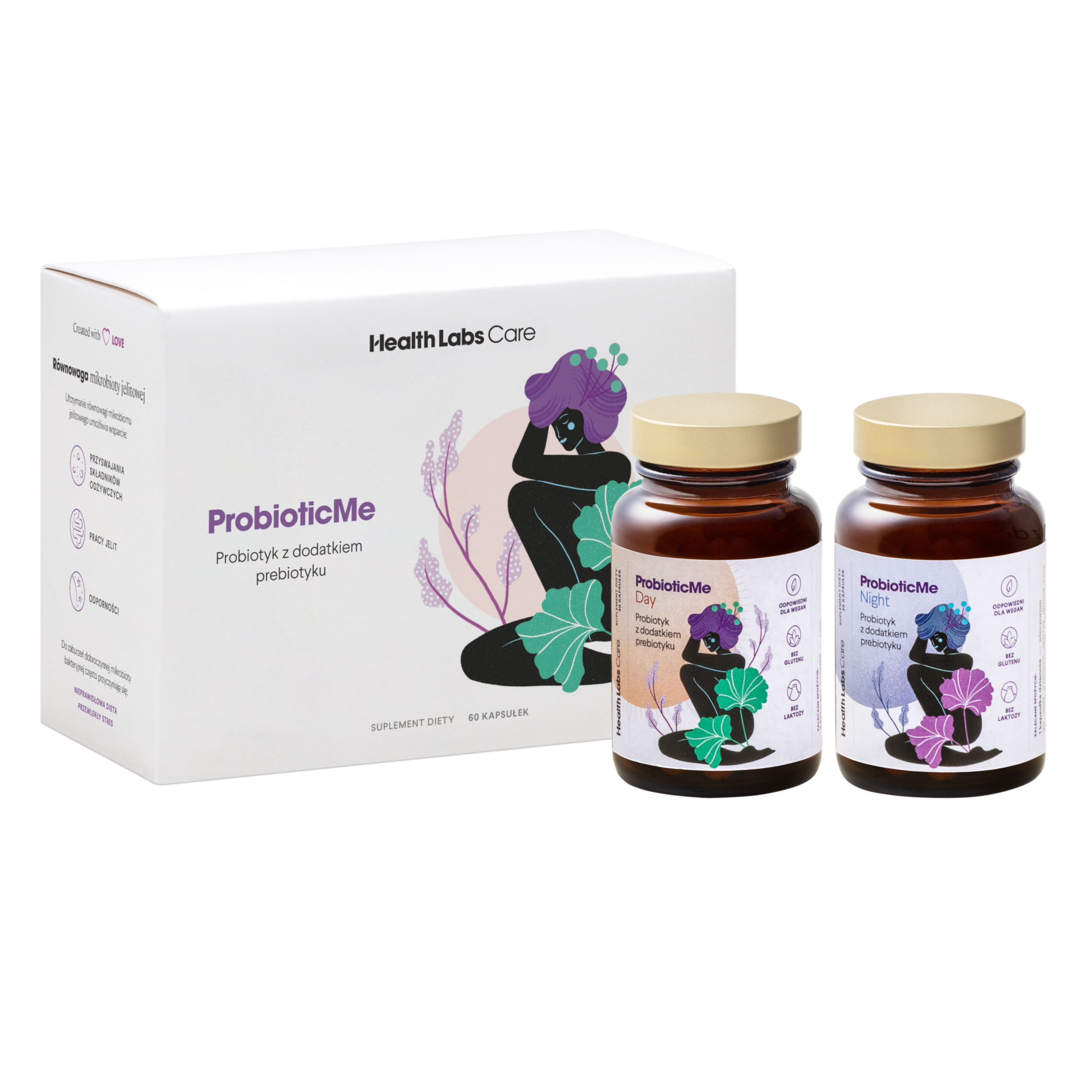 Health Labs Care, ProbioticMe Day+Night, kapsułki, 60 sztuk zdjęcie